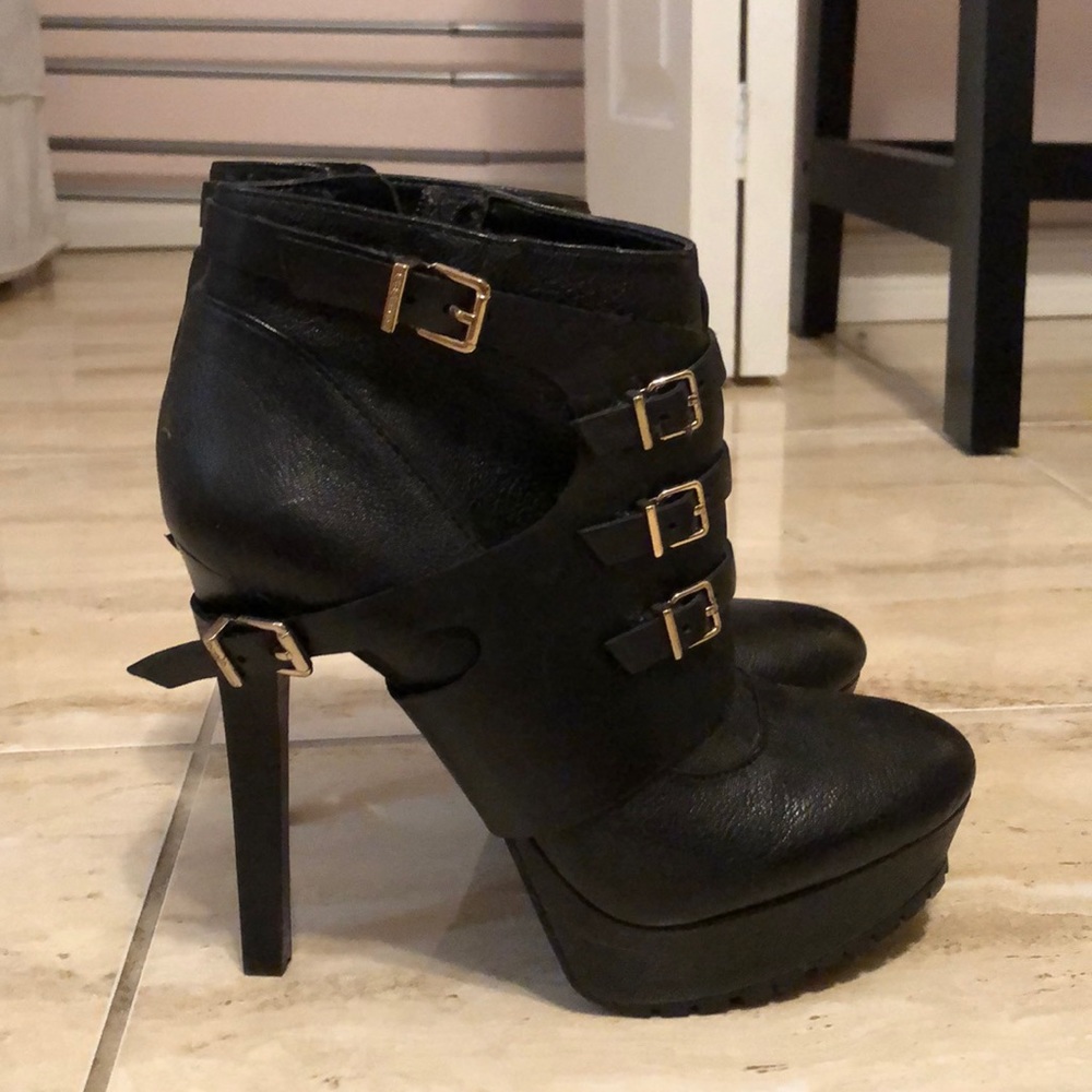 SOLD BCBG Generation Heeled buckle boots
